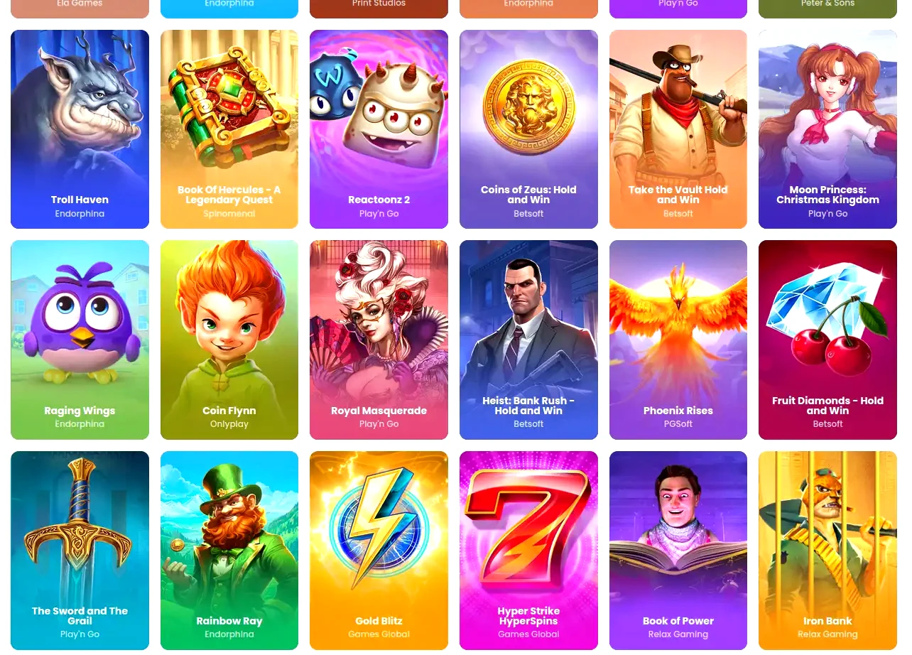 Aplikacja mobilna Booi Casino na smartfonie z widokiem slotów i live casino